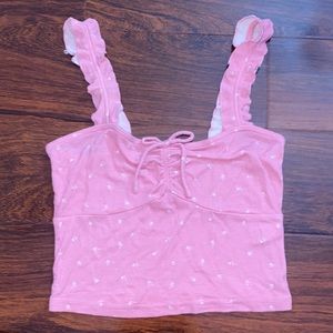 me to we tank top with accent straps